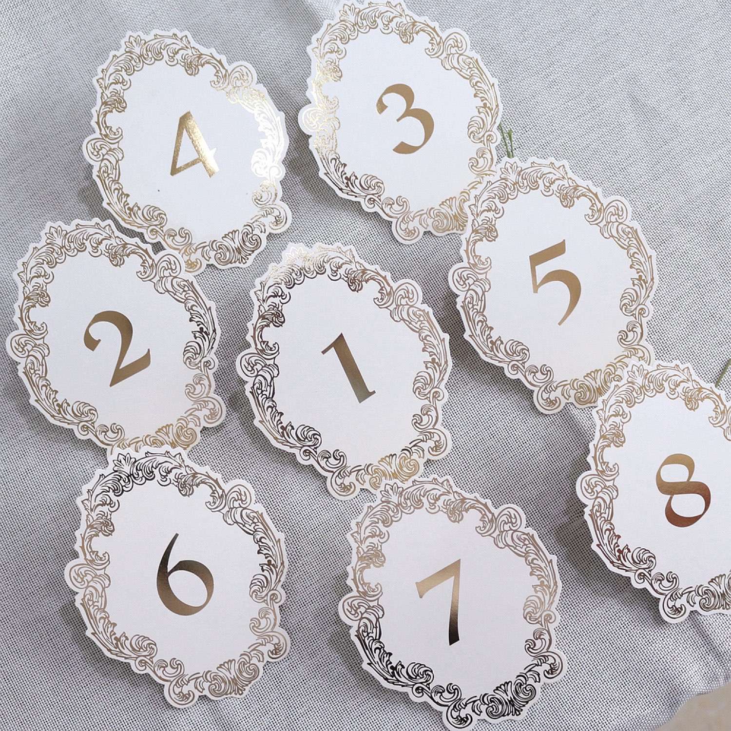 Foil Printing Table Card Wedding Supplies Customized 